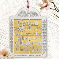 Philippians 4:19 Metal Cut-Out Wall Hanging