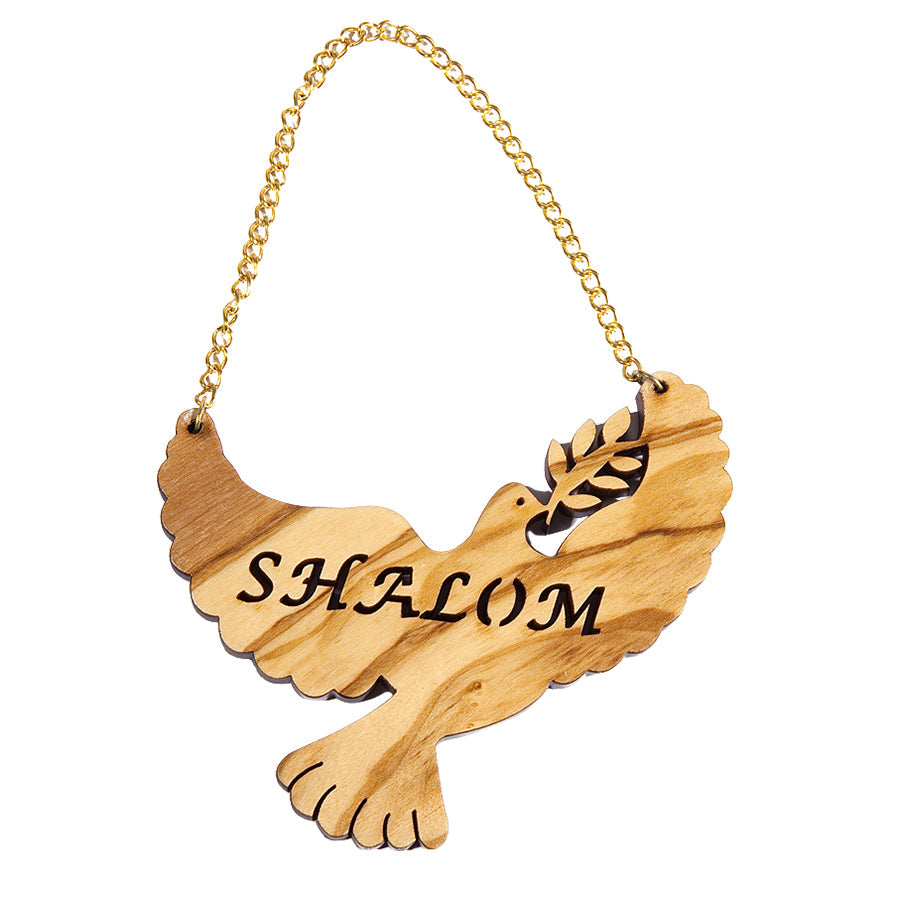 Olive Wood Dove Ornament
