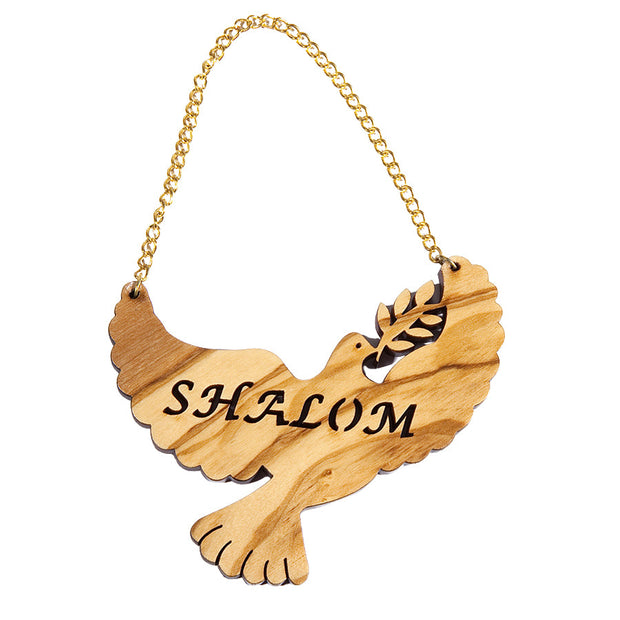Olive Wood Dove Ornament