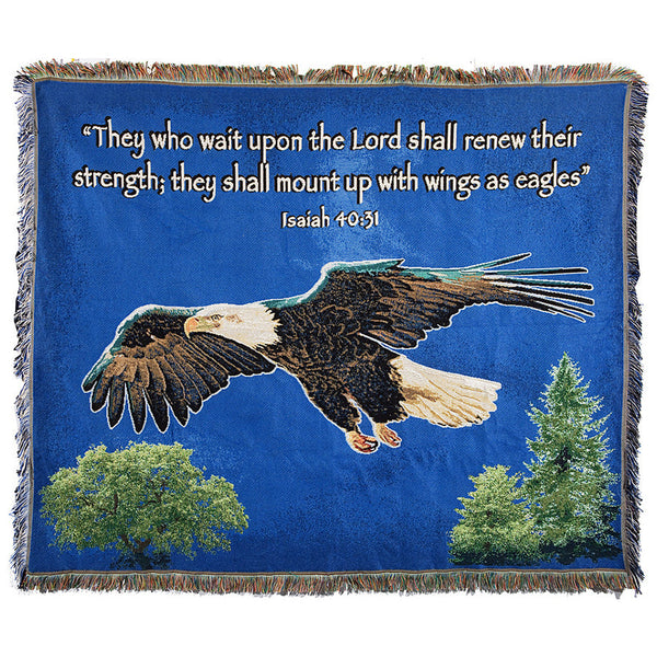 On Eagle's Wings Woven Blanket