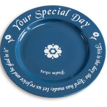 Blue Celebration Plate