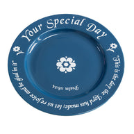 Blue Celebration Plate