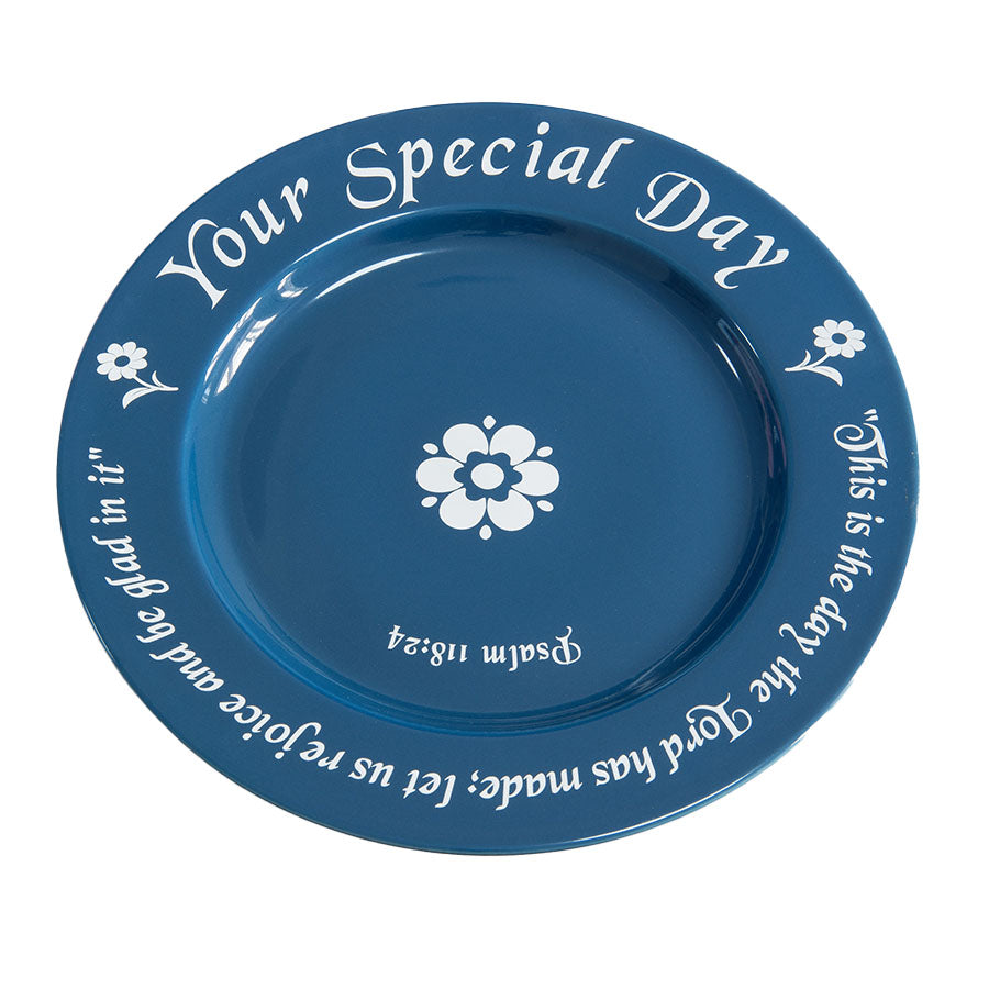 Blue Celebration Plate