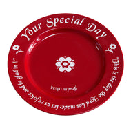 Red Celebration Plate