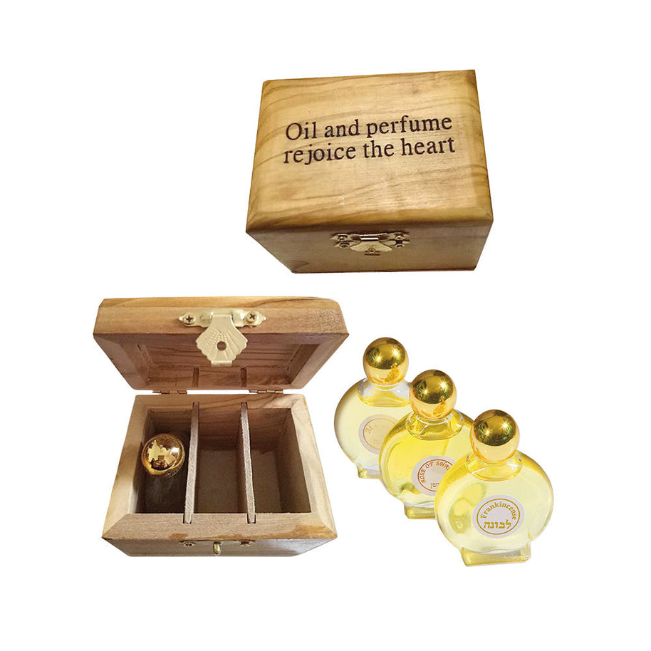 Rejoice the Heart Olivewood Anointing Oil Box