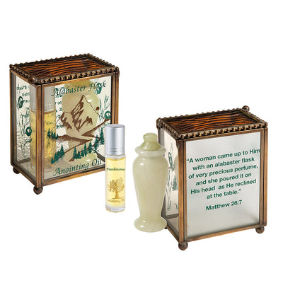 Alabaster Jar with Glass Box and Frankincense Anointing Oil