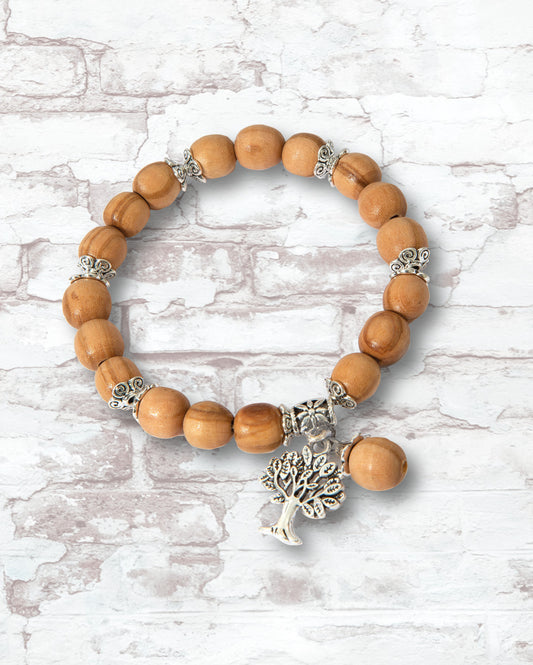 Tree of Life Olive Wood Bracelet