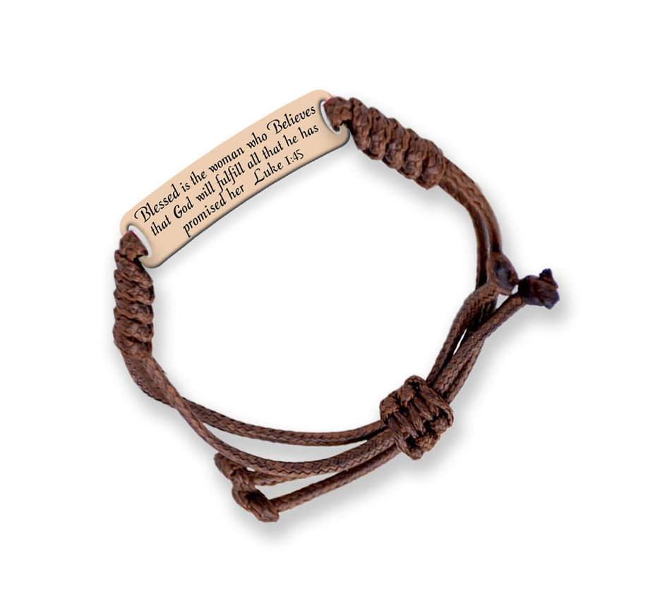 Brass Luke 1:45 Bracelet
