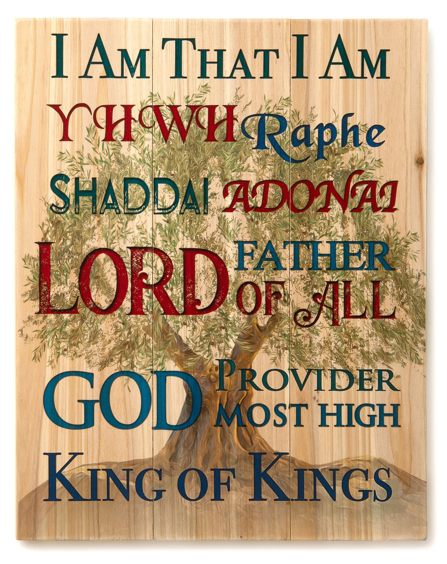 Rustic Names of God Wall Art